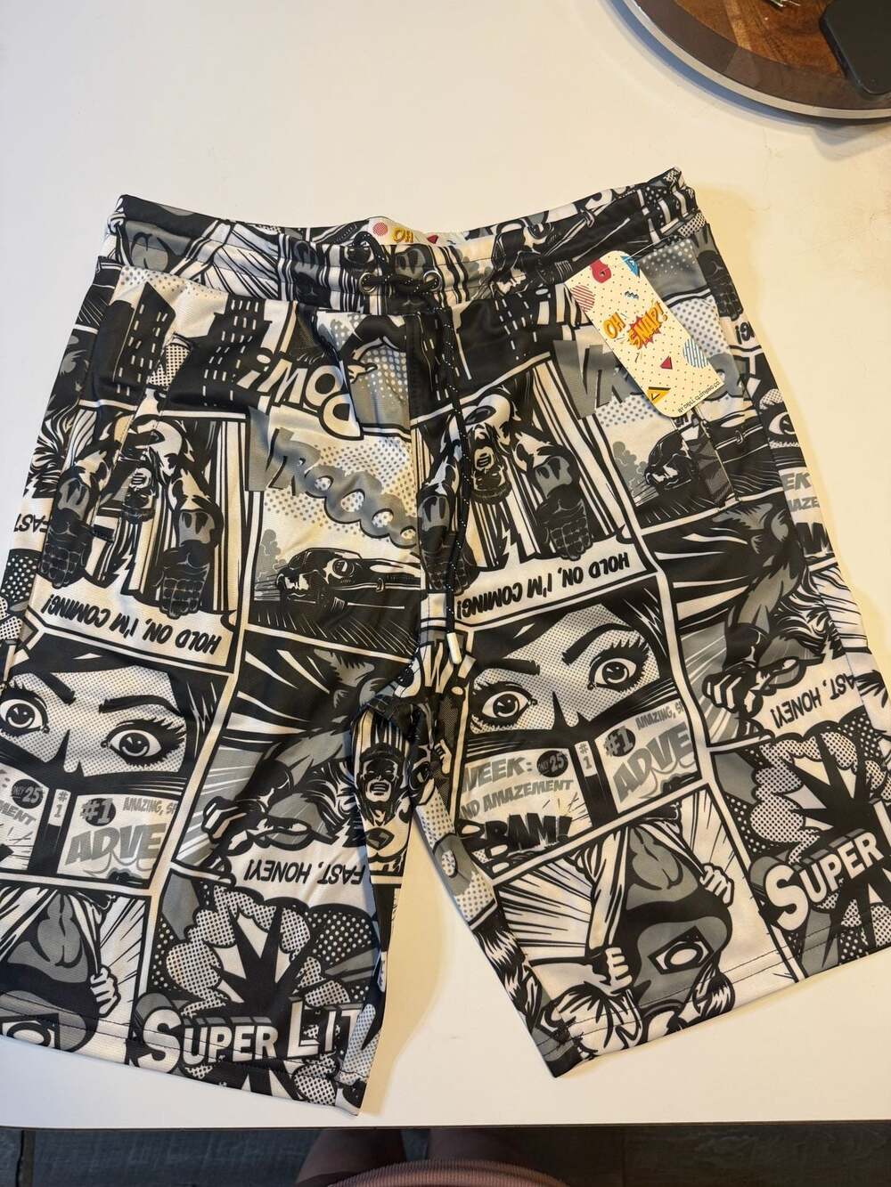 Oh Snap! by Drill Clothing Co. Comic Book Graphic Print Lounge Shorts